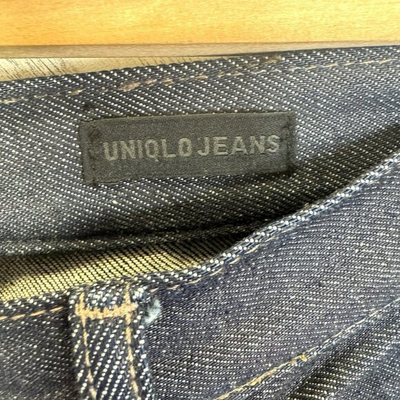 Uniqlo Selvedge Jeans Mens Size 33x34 Slim Straight Kaihara Stretch Denim - Picture 4 of 9